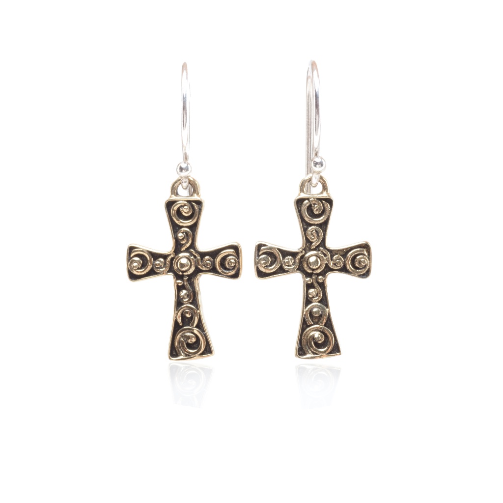 Nwt Sara Blaine #10665 Magali Cross Earrings